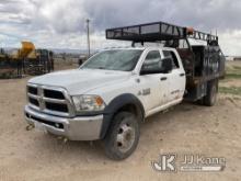 2018 RAM 2500HD 4x4 Crew-Cab Flatbed/Service Truck Runs & Moves) (Check Engine Light On