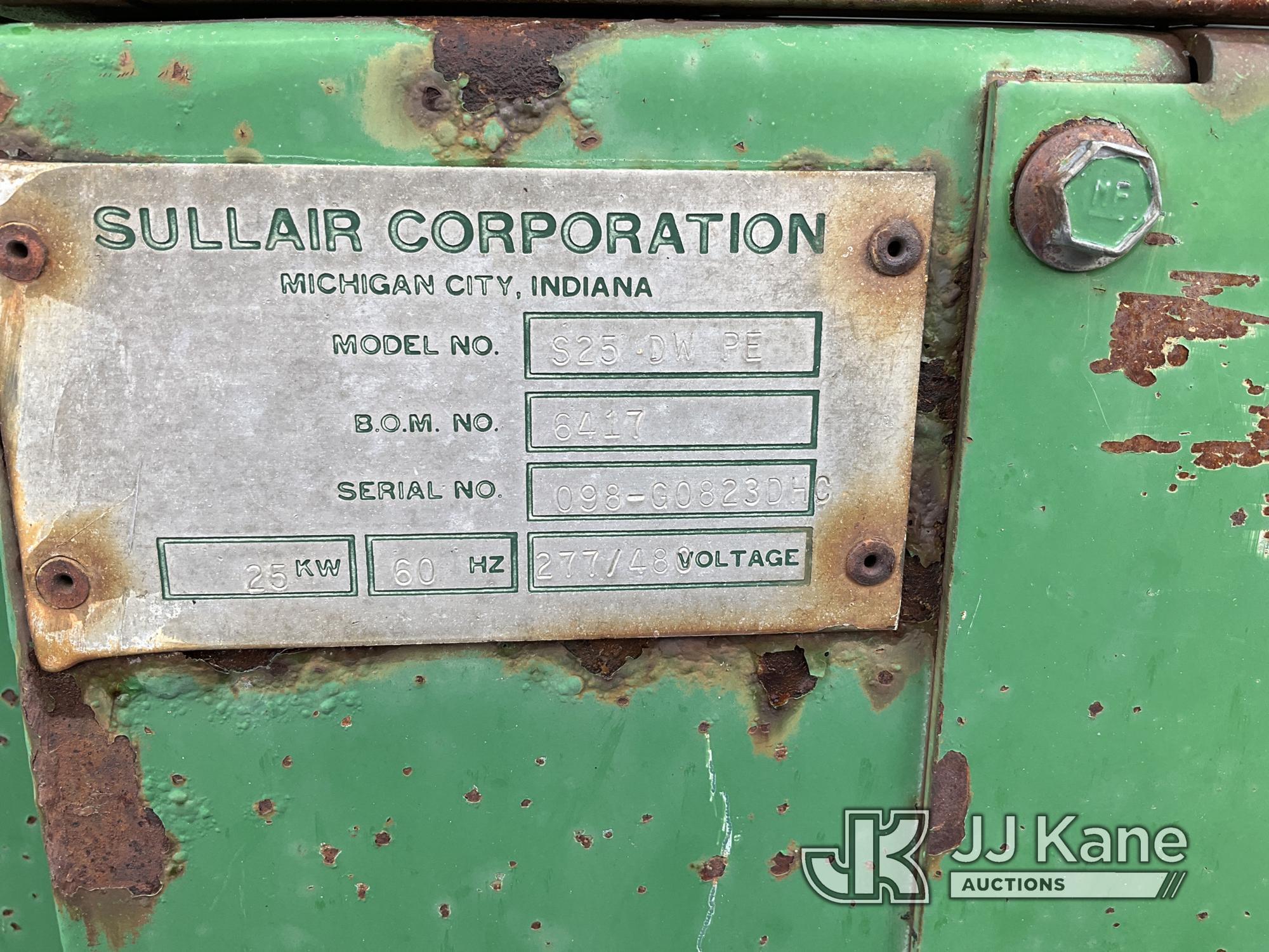 (Castle Rock, CO) 1983 Sullair S25DWPE Air Compressor Runs & Operates