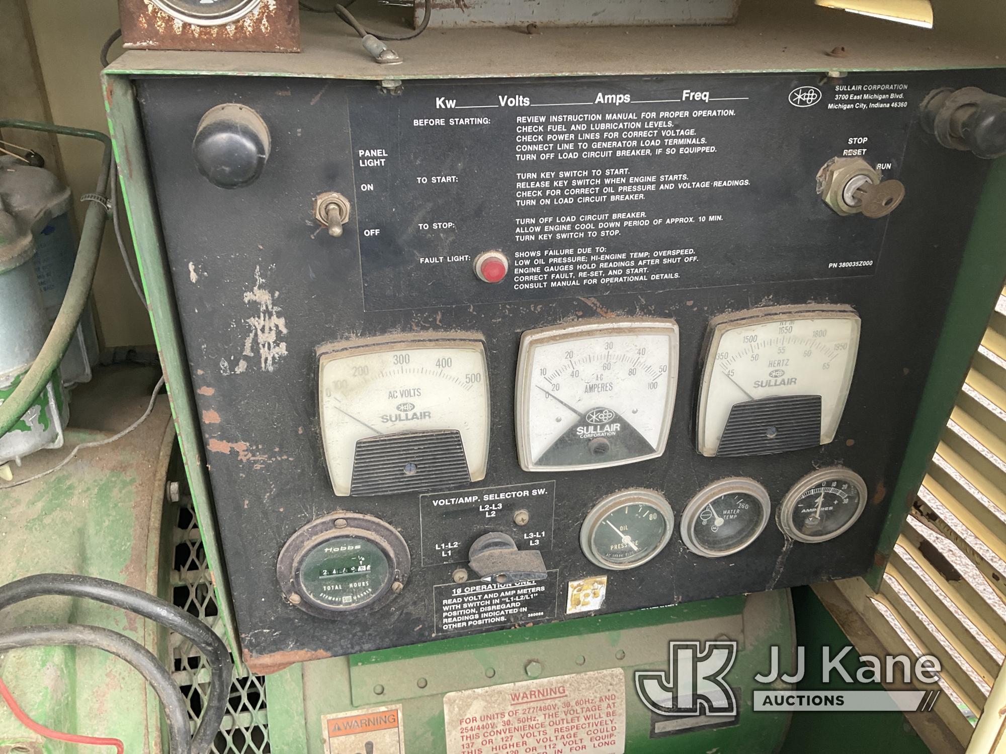 (Castle Rock, CO) 1983 Sullair S25DWPE Air Compressor Runs & Operates
