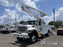 Altec AA50E-OC, Material Handling Bucket Truck rear mounted on 2011 International 7400 4x4 Utility T