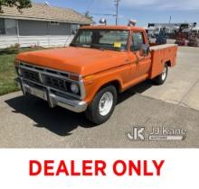 1977 Ford F250 Service Truck Runs & Moves