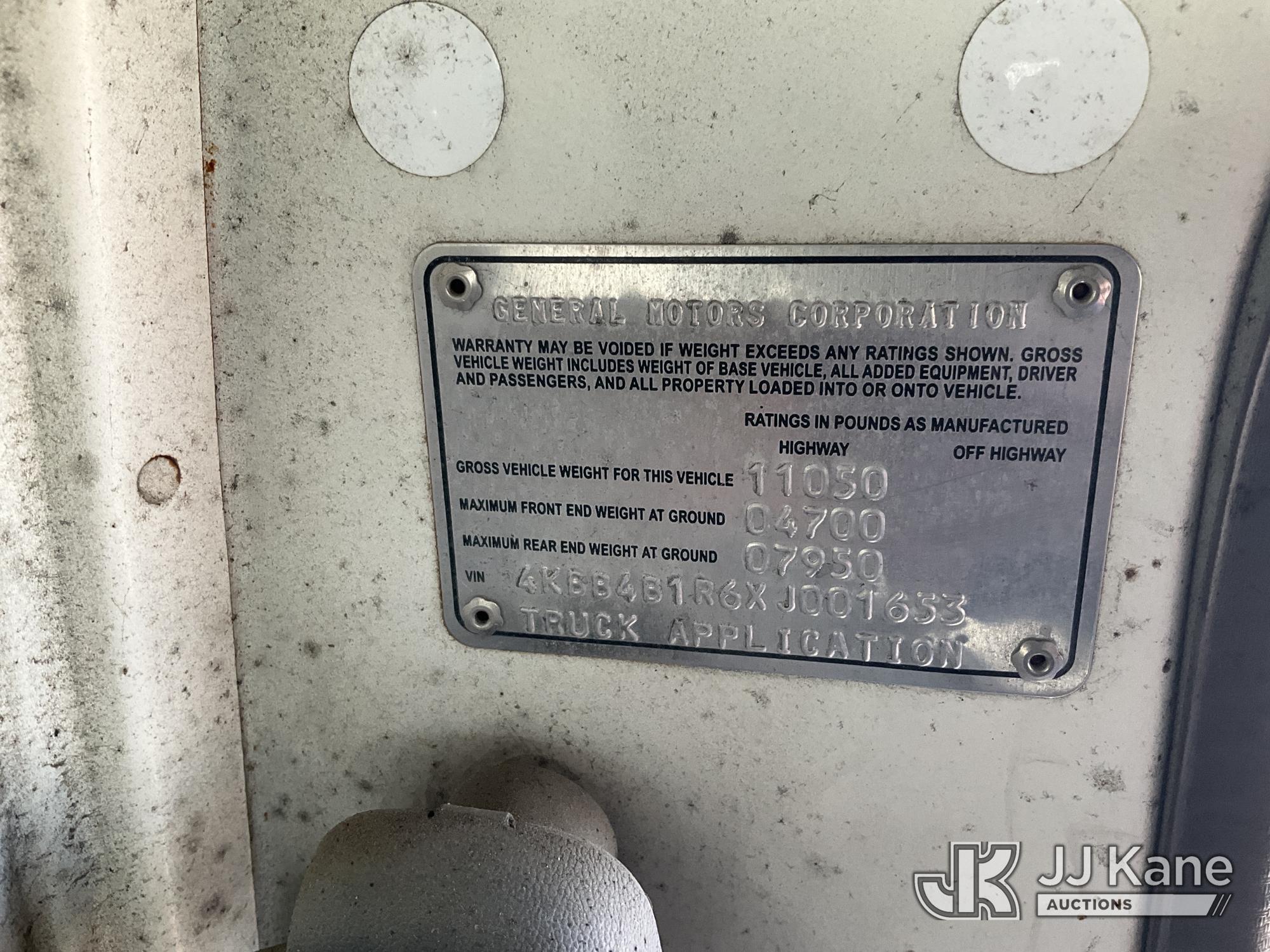 (Jurupa Valley, CA) 1999 Chevrolet W35042 Dump Truck Runs, Moves, & Dump Operates) (Arrow Board Not