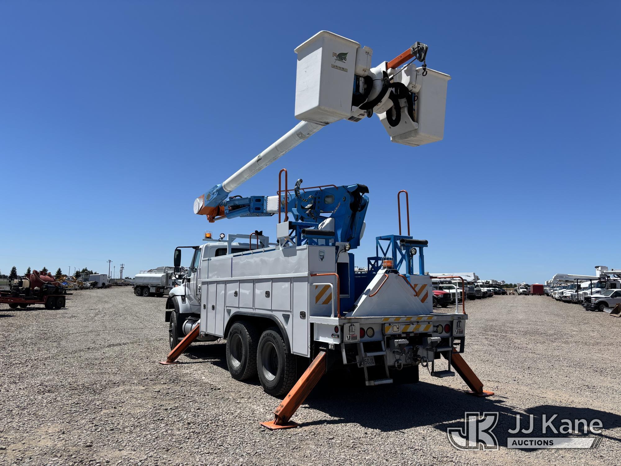 (Dixon, CA) Altec AM55, Over-Center Material Handling Bucket Truck rear mounted on 2013 Internationa