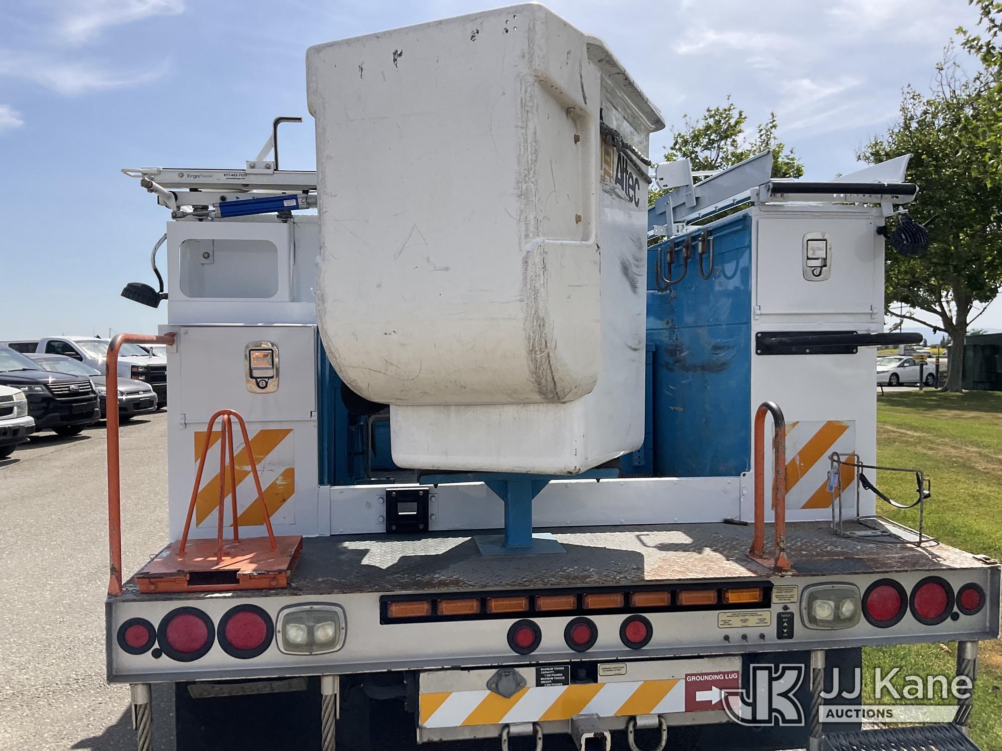 (Dixon, CA) Altec AT37G, Articulating & Telescopic Bucket mounted behind cab on 2013 Ford F550 4x4 S