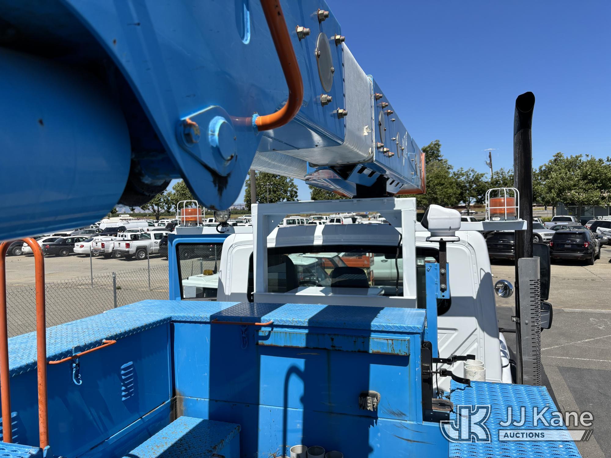 (Dixon, CA) Altec AM55, Over-Center Material Handling Bucket Truck rear mounted on 2013 Internationa