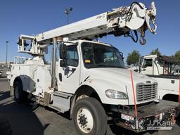 (Dixon, CA) Altec DC47-BTR, Digger Derrick rear mounted on 2015 Freightliner M2 106 4x4 Utility Truc
