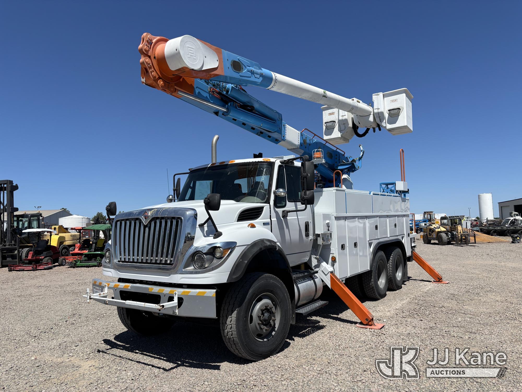 (Dixon, CA) Altec AM55, Over-Center Material Handling Bucket Truck rear mounted on 2013 Internationa