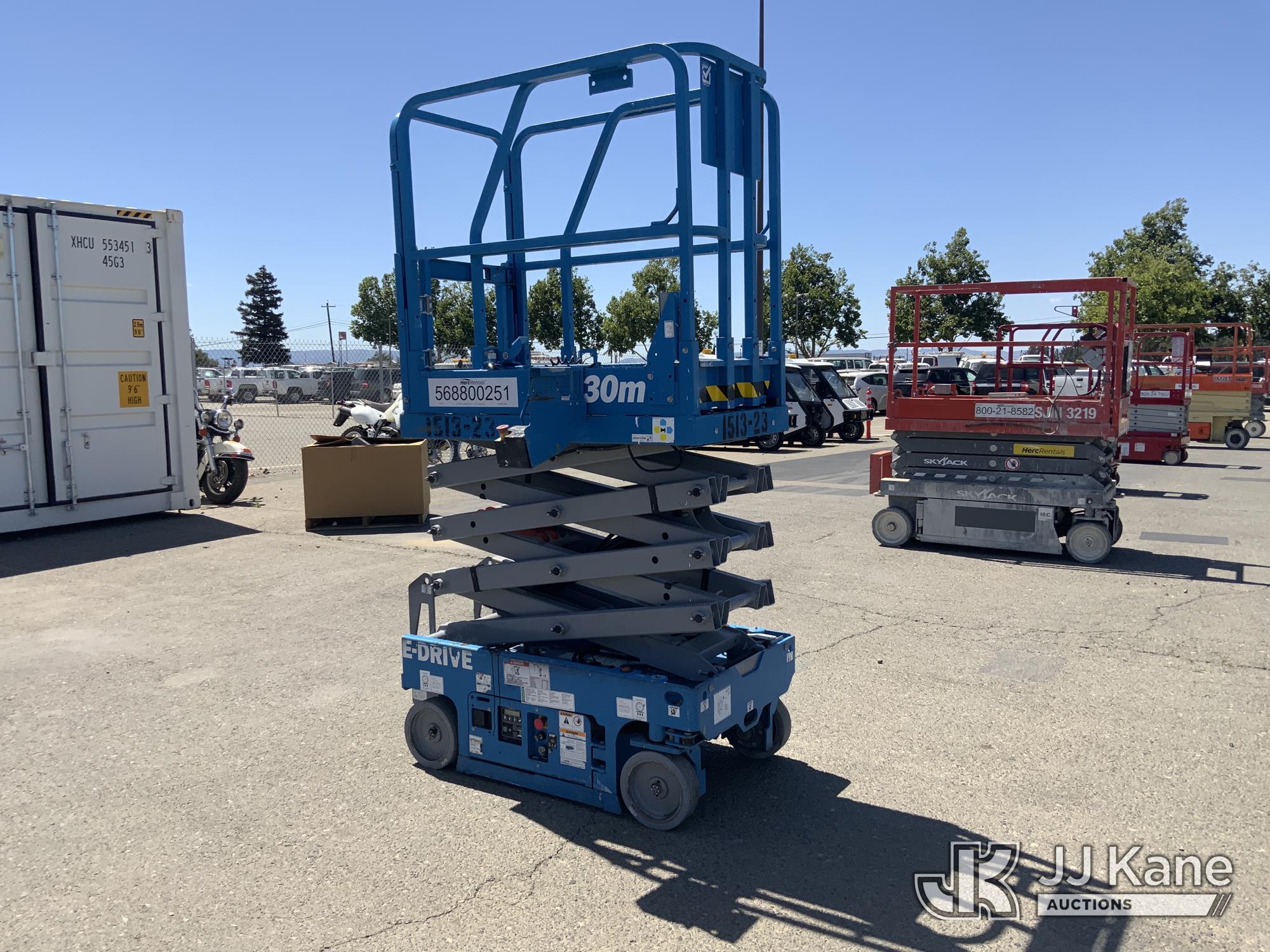 (Dixon, CA) 2021 Genie GS1330M Self-Propelled Scissor Lift Runs & Operates