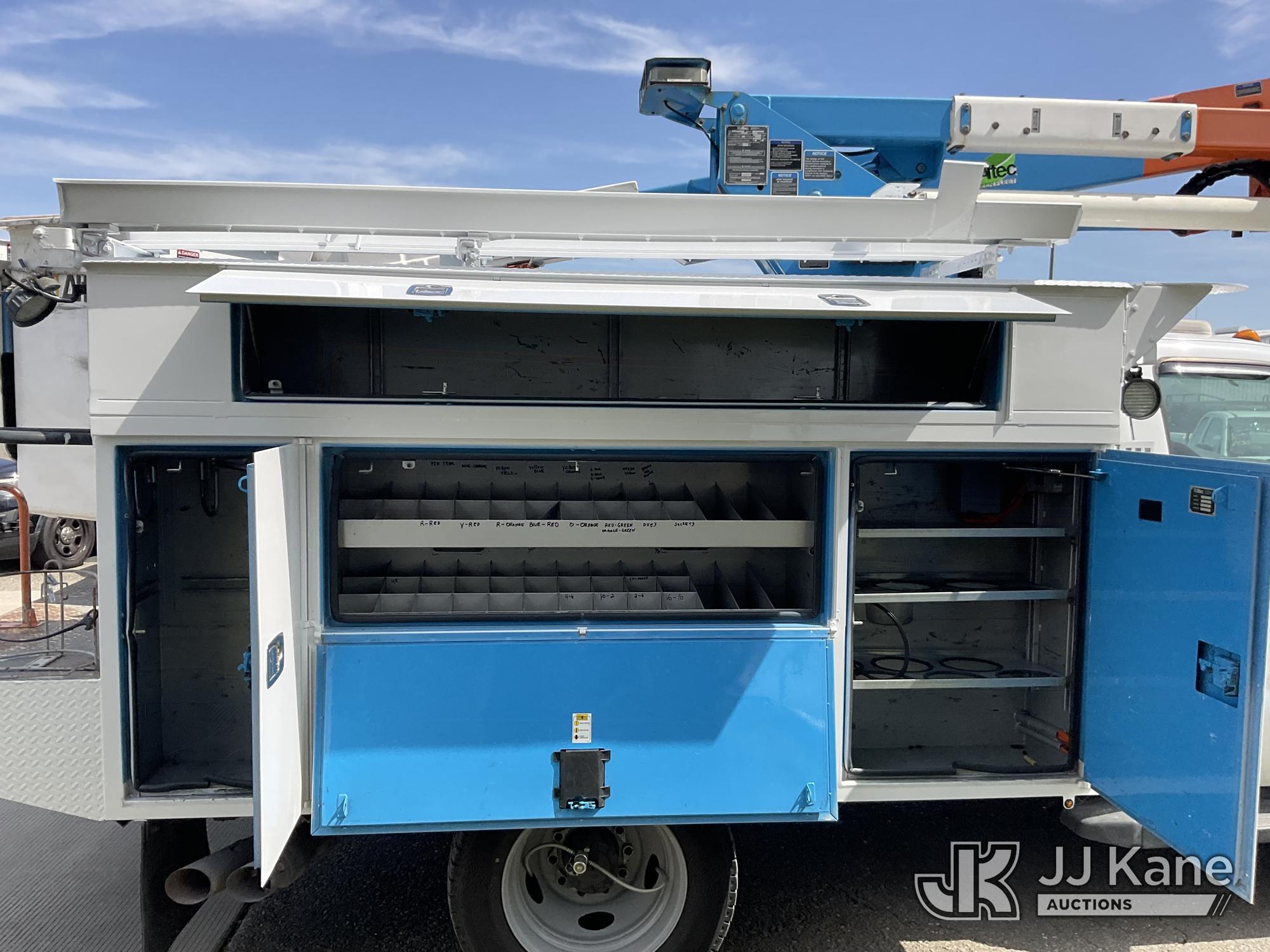 (Dixon, CA) Altec AT37G, Articulating & Telescopic Bucket mounted behind cab on 2013 Ford F550 4x4 S