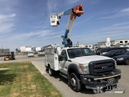 (Dixon, CA) Altec AT37G, Articulating & Telescopic Bucket mounted behind cab on 2013 Ford F550 4x4 S