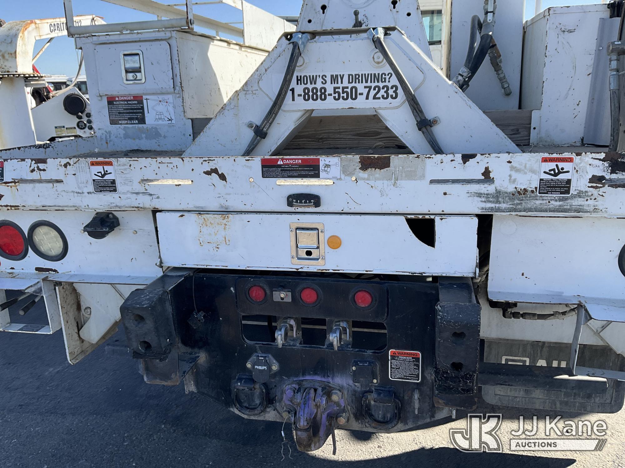 (Dixon, CA) Altec DC47-BTR, Digger Derrick rear mounted on 2015 Freightliner M2 106 4x4 Utility Truc