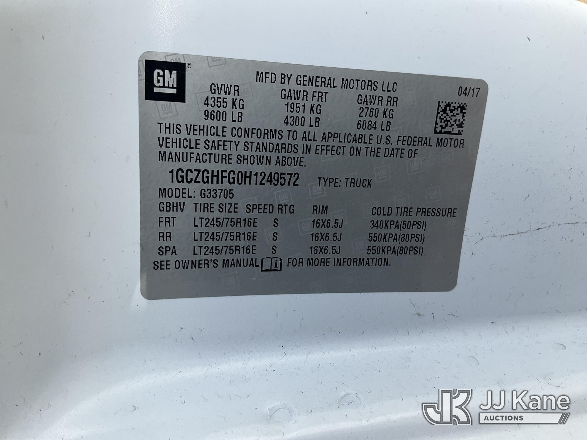 (Dixon, CA) 2017 Chevrolet Express Extended Cargo Van Runs & Moves) (Airbag Light On, ABS Light On,