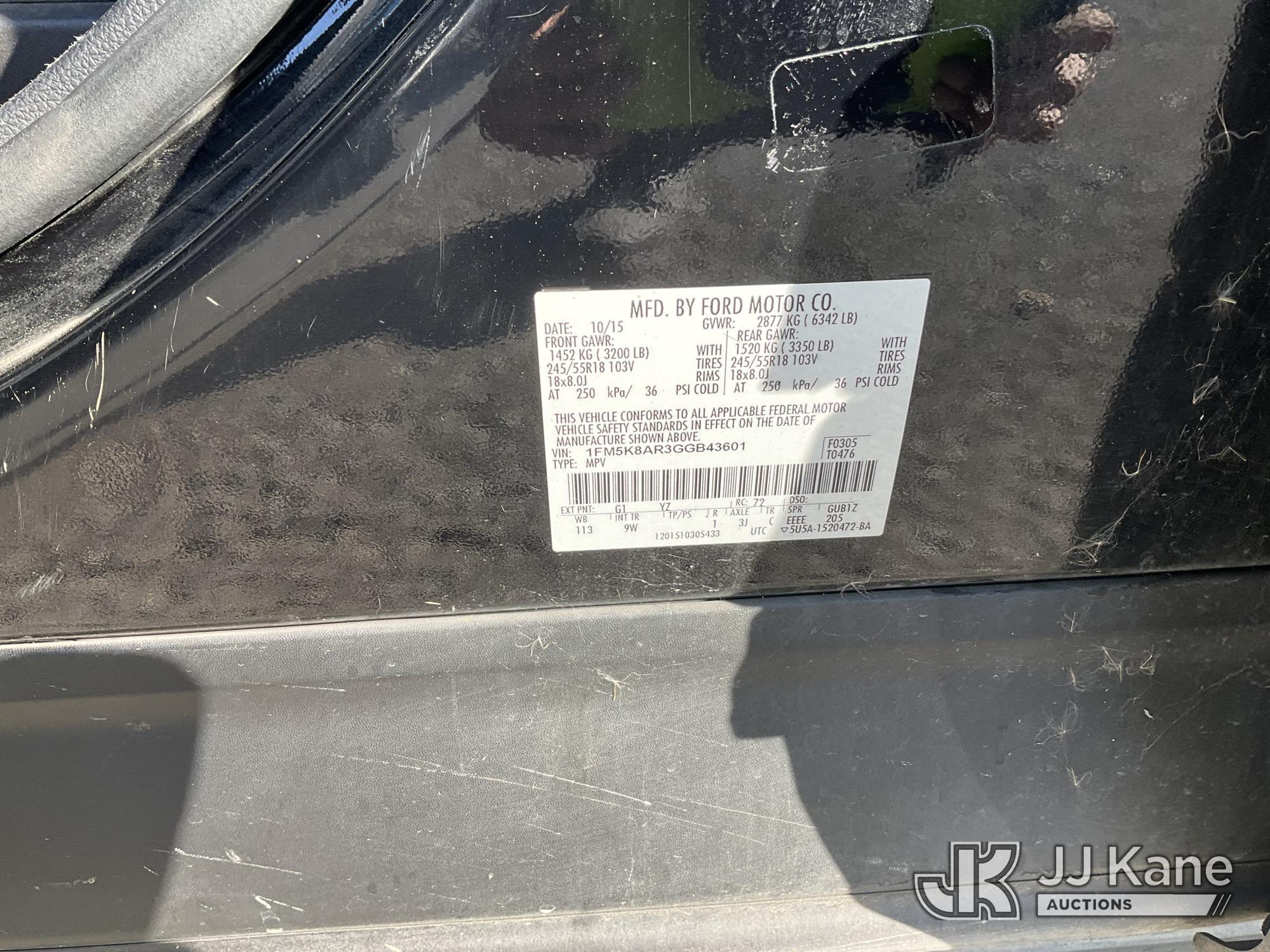 (Dixon, CA) 2016 Ford Explorer AWD Police Interceptor 4-Door Sport Utility Vehicle Runs & Moves) (Ho