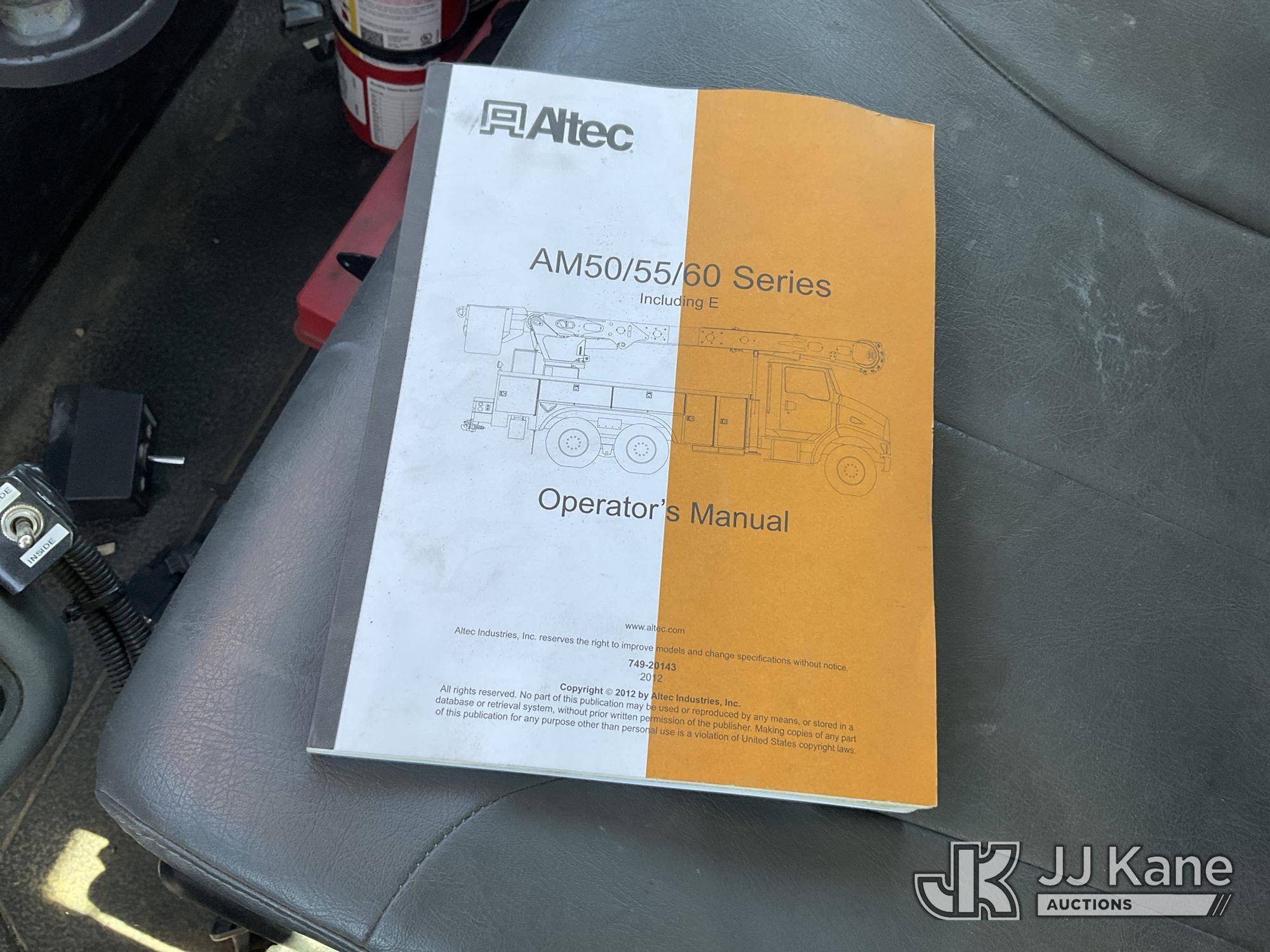 (Dixon, CA) Altec AM55, Over-Center Material Handling Bucket Truck rear mounted on 2013 Internationa