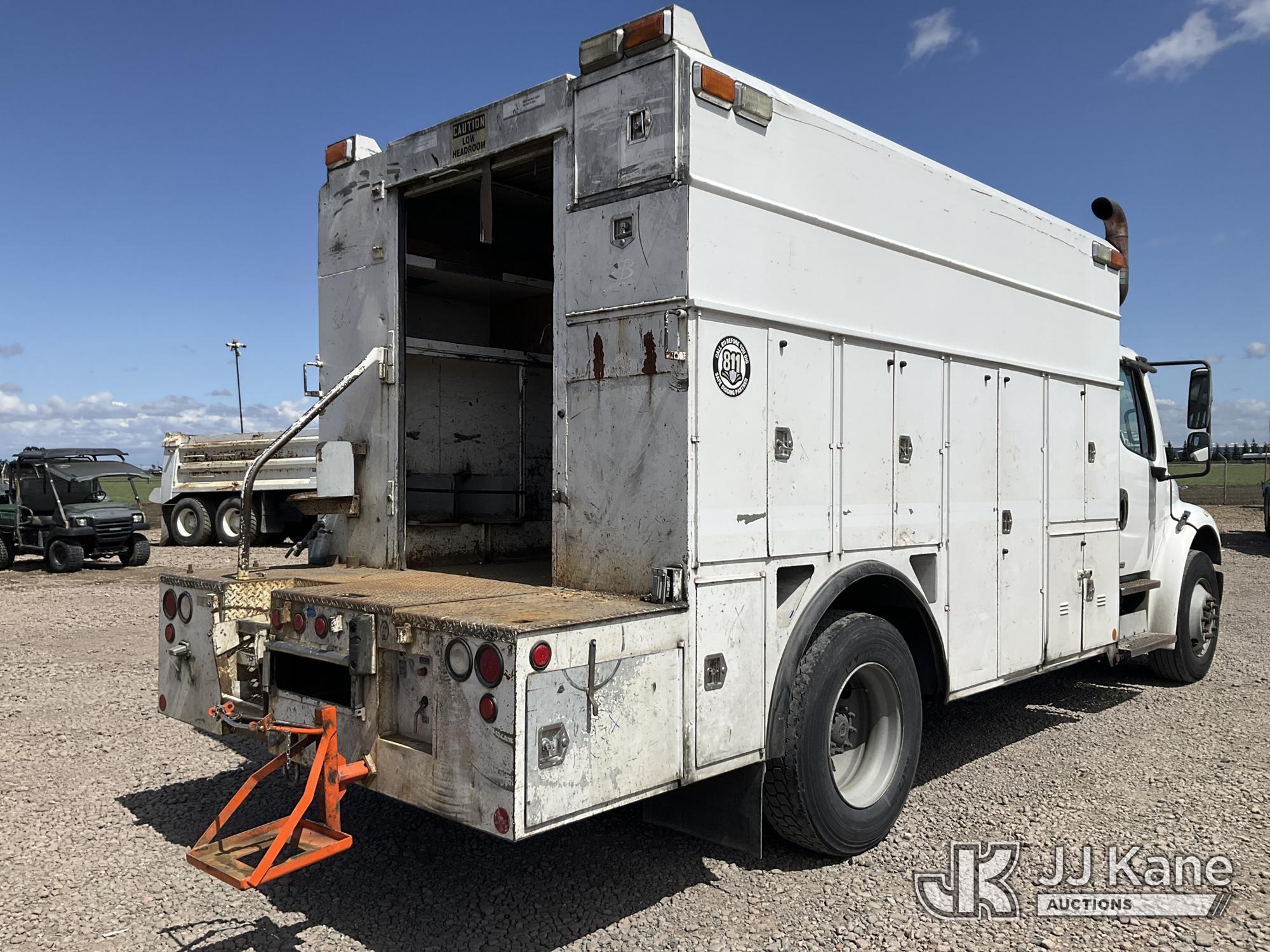 (Dixon, CA) 2005 Freightliner M2 106 Air Compressor/Enclosed Utility Truck Runs & Moves