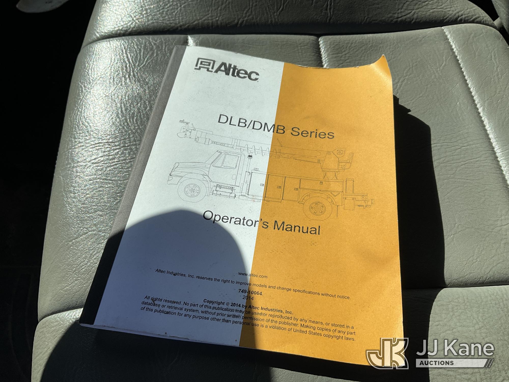 (Dixon, CA) Altec DC47-BTR, Digger Derrick rear mounted on 2015 Freightliner M2 106 4x4 Utility Truc