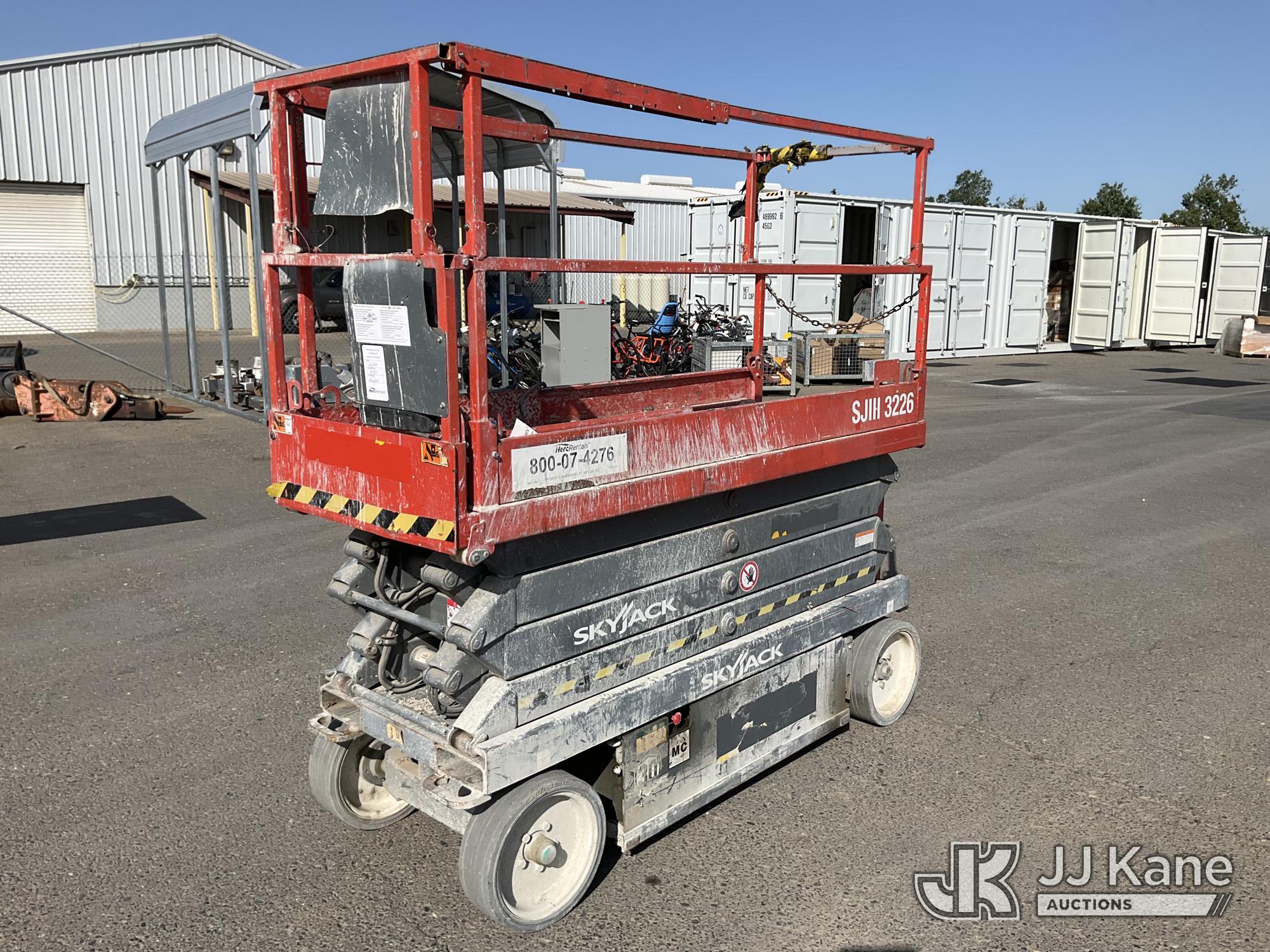 (Dixon, CA) 2015 Sky Jack SJ3226 Self-Propelled Scissor Lift Moves & Operates