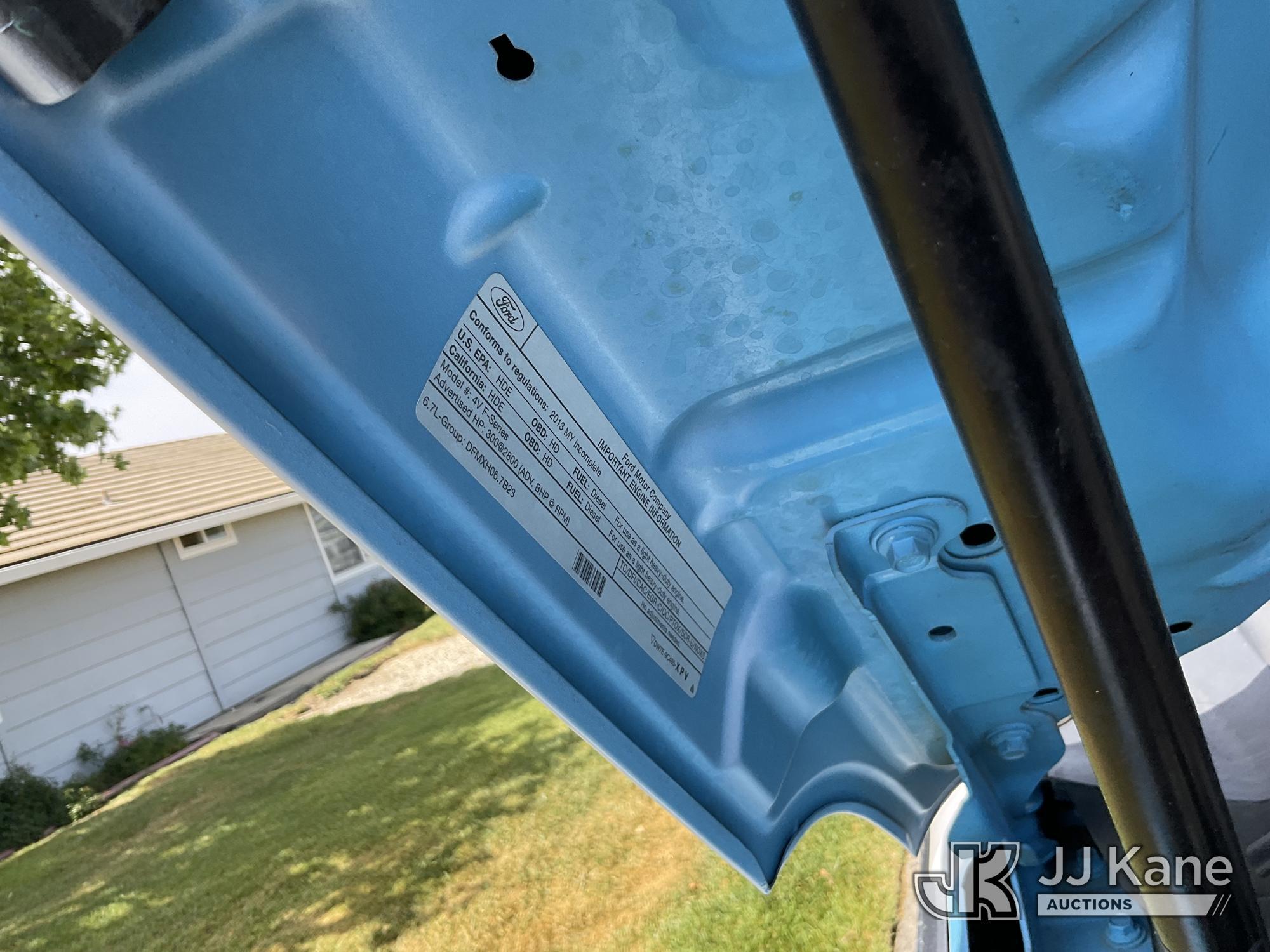(Dixon, CA) Altec AT37G, Articulating & Telescopic Bucket mounted behind cab on 2013 Ford F550 4x4 S