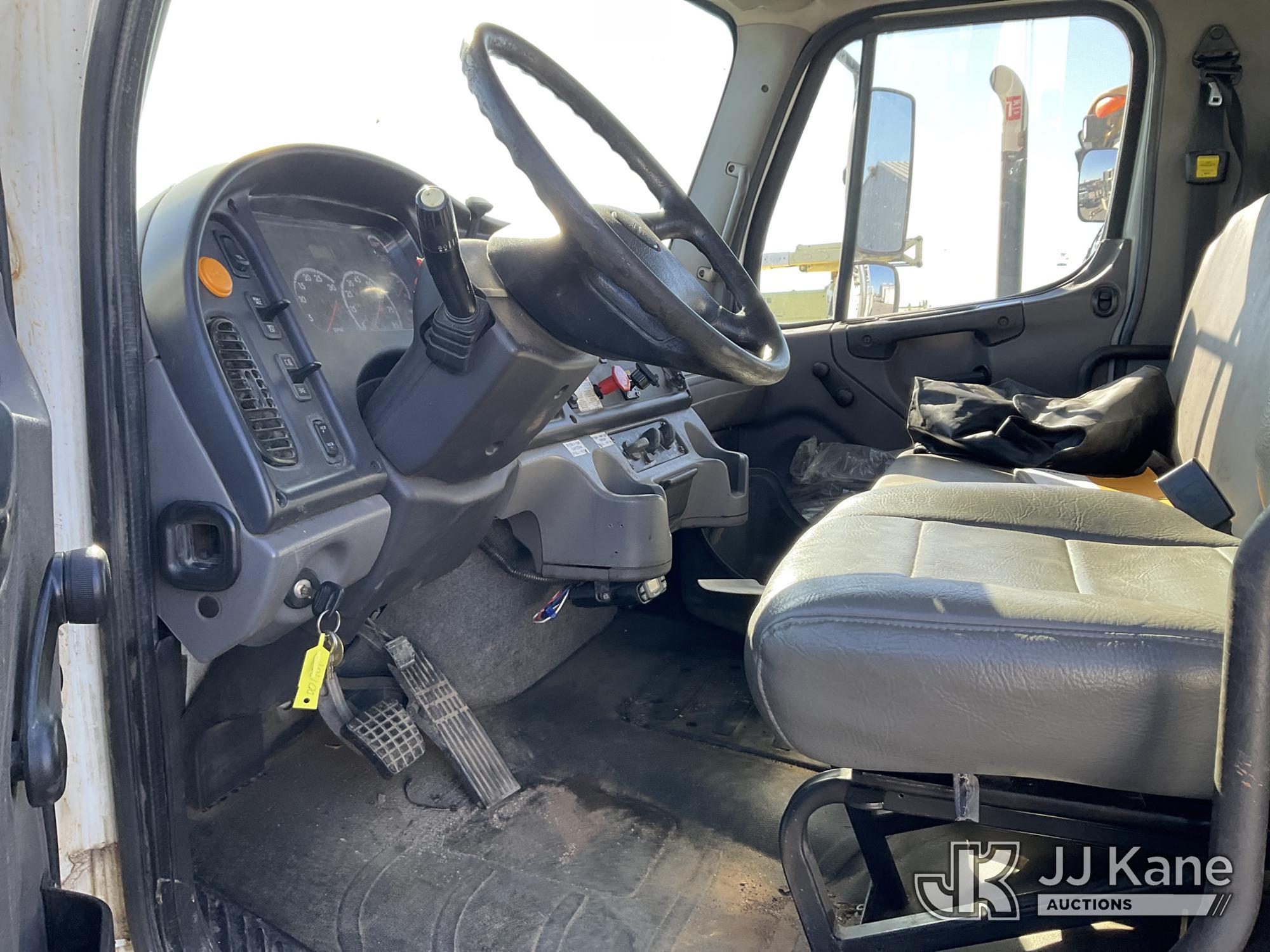 (Dixon, CA) Altec DC47-BTR, Digger Derrick rear mounted on 2015 Freightliner M2 106 4x4 Utility Truc