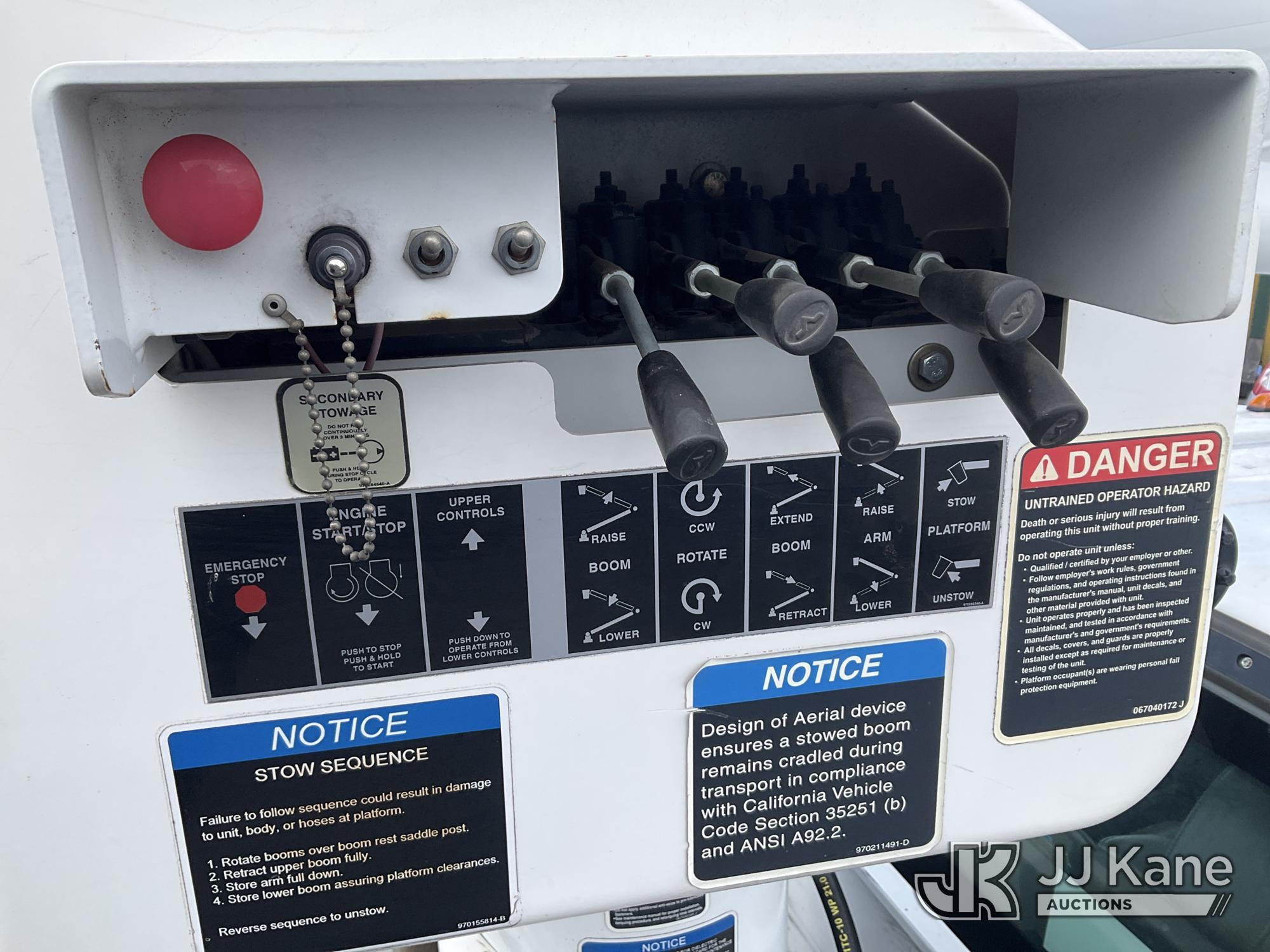 (Dixon, CA) Altec AT40G, Articulating & Telescopic Bucket Truck mounted behind cab on 2018 Ford F-55