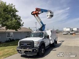 (Dixon, CA) Altec AT37G, Articulating & Telescopic Bucket mounted behind cab on 2013 Ford F550 4x4 S