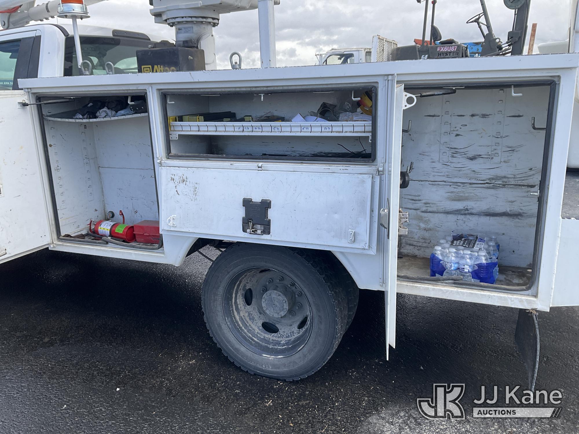 (Dixon, CA) Altec AT40G, Articulating & Telescopic Bucket Truck mounted behind cab on 2018 Ford F-55