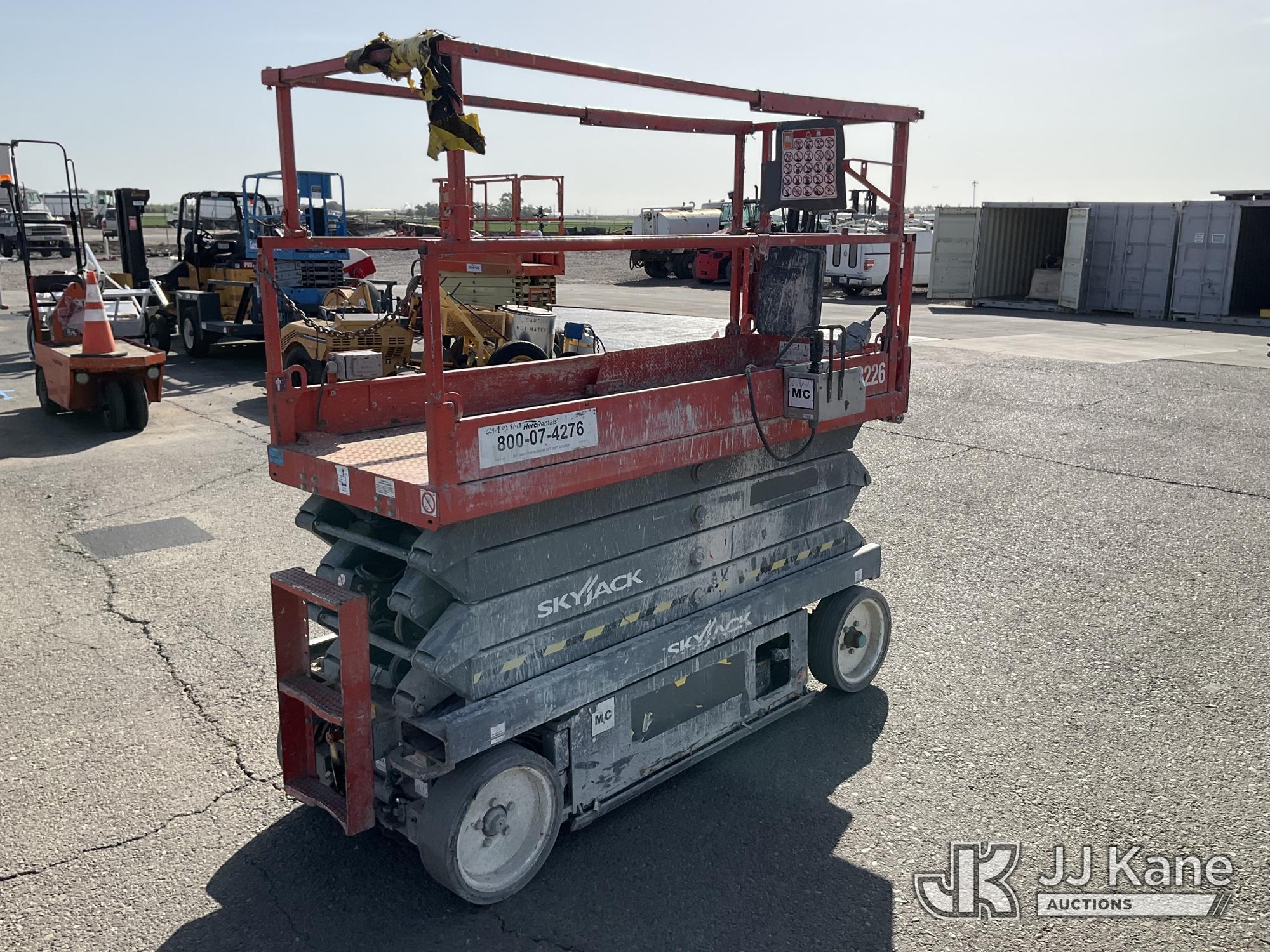 (Dixon, CA) 2015 Sky Jack SJ3226 Self-Propelled Scissor Lift Moves & Operates