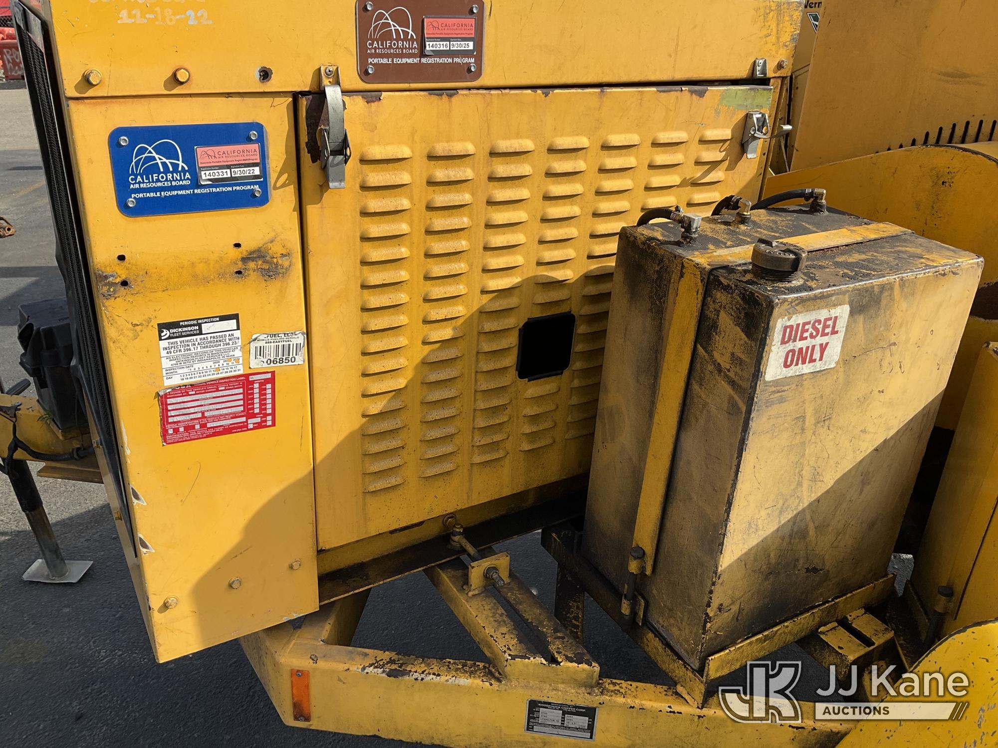 (Dixon, CA) 2005 Wood Chuck 1200 Chipper (12in Disc) Not Running, Condition Unknown) (Towable, No Ke