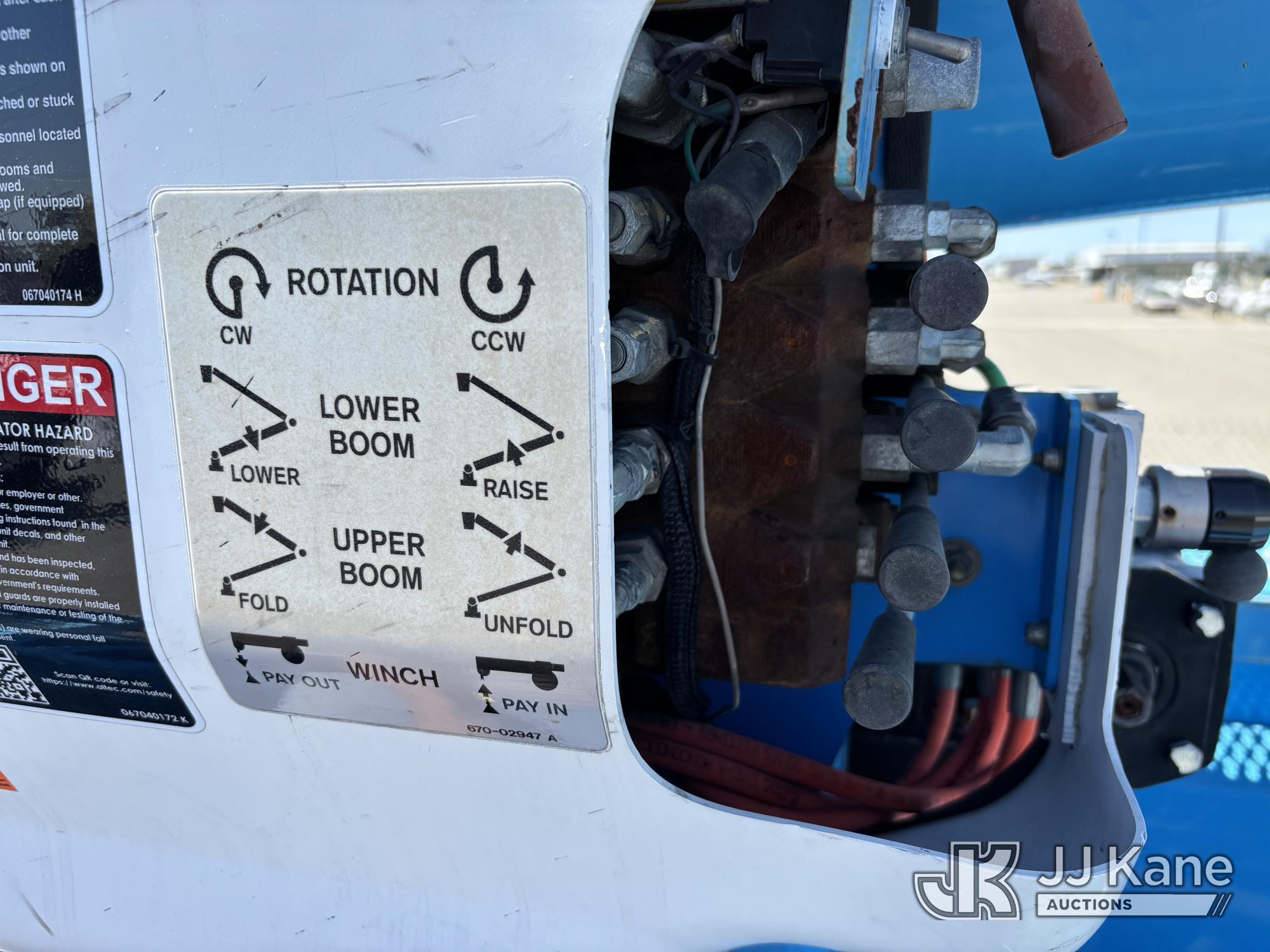 (Dixon, CA) Altec AM55, Over-Center Material Handling Bucket Truck rear mounted on 2013 Internationa