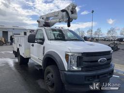(Dixon, CA) Altec AT40G, Articulating & Telescopic Bucket Truck mounted behind cab on 2018 Ford F-55