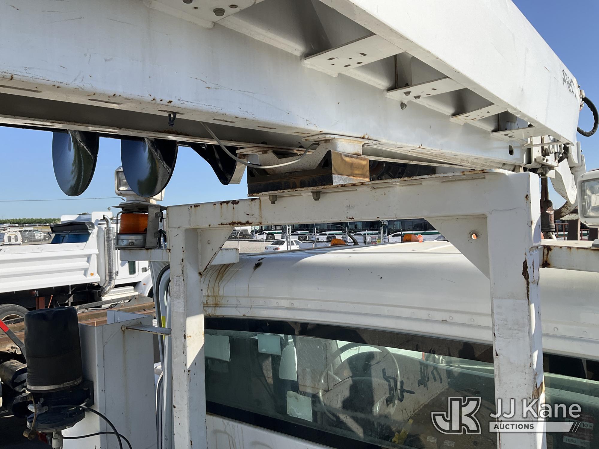 (Dixon, CA) Altec DC47-BTR, Digger Derrick rear mounted on 2015 Freightliner M2 106 4x4 Utility Truc