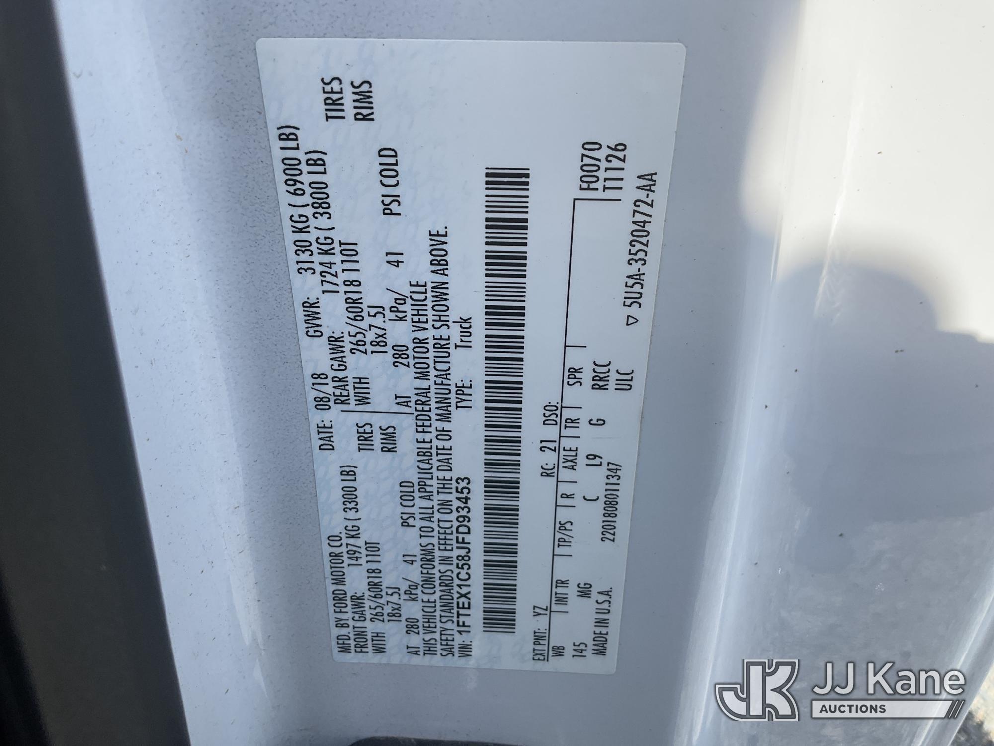 (China Grove, NC) 2018 Ford F150 Extended-Cab Pickup Truck Runs & Moves) (Jump To Start, Check Engin