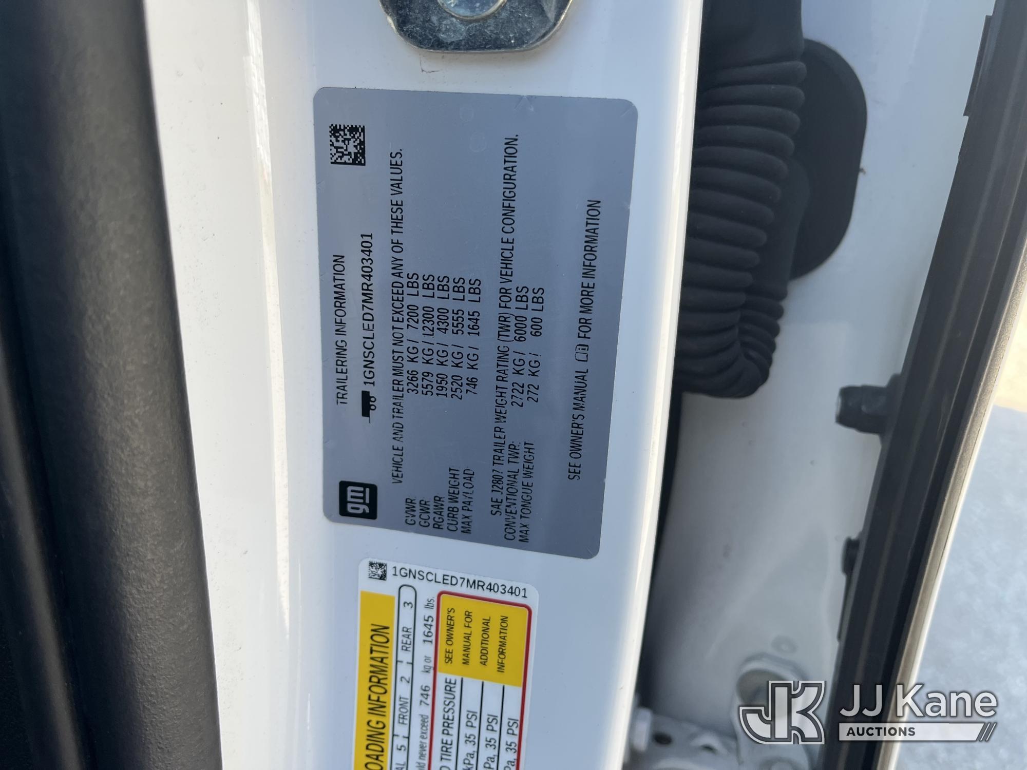 (Tampa, FL) 2021 Chevrolet Tahoe 4-Door Sport Utility Vehicle, Former Police Vehicle Hillsborough Co