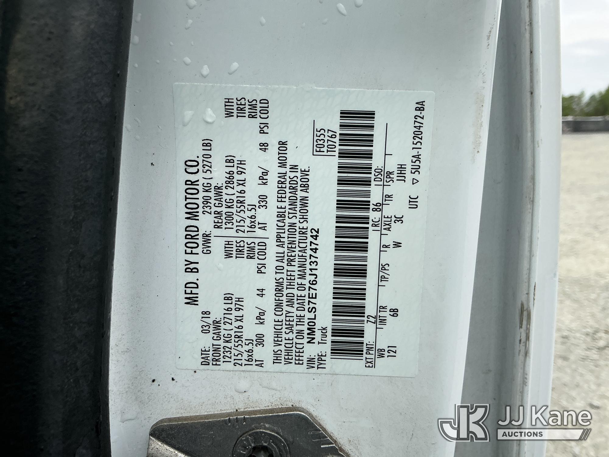(China Grove, NC) 2018 Ford TRANSIT CONNECT Mini Cargo Van Runs & Moves) (Check Engine Light On, Pai