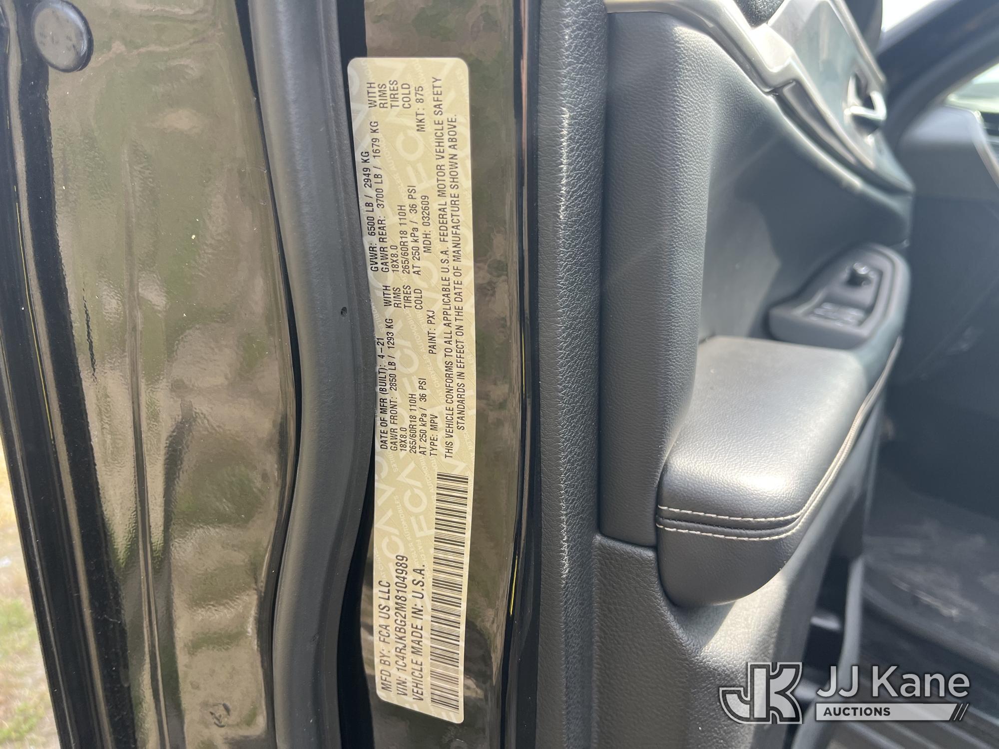 (Tampa, FL) 2021 Jeep Grand Cherokee 4x4 4-Door Sport Utility Vehicle, Former Police Vehicle Hillsbo