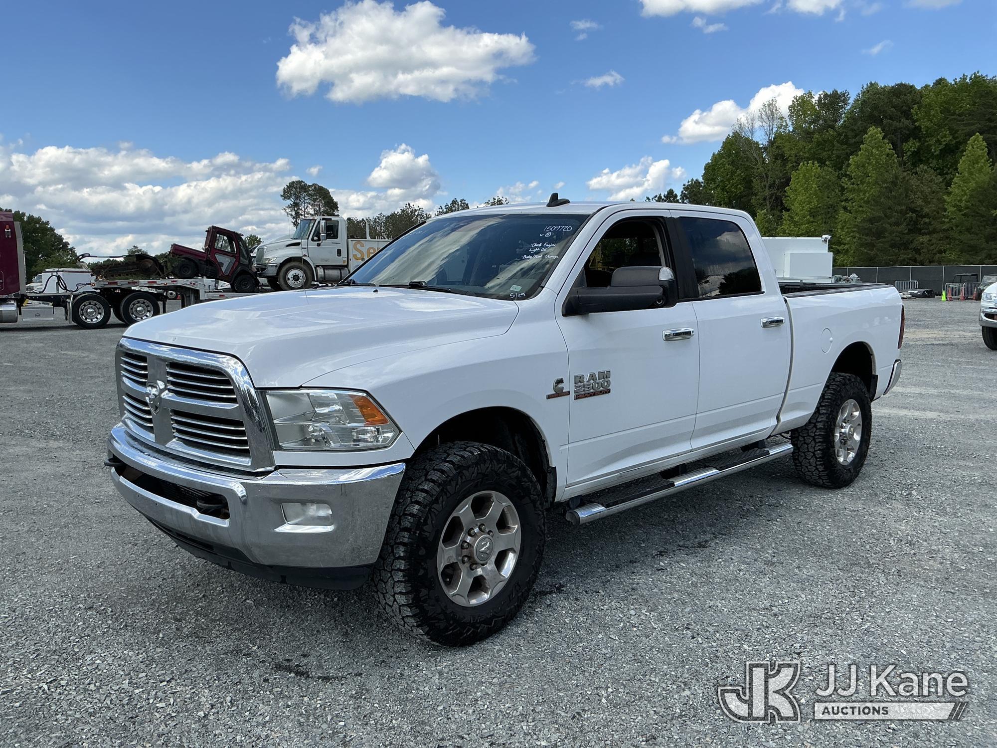(China Grove, NC) 2016 RAM 2500 4x4 Crew-Cab Pickup Truck Runs & Moves) (Check Engine Light On, Body
