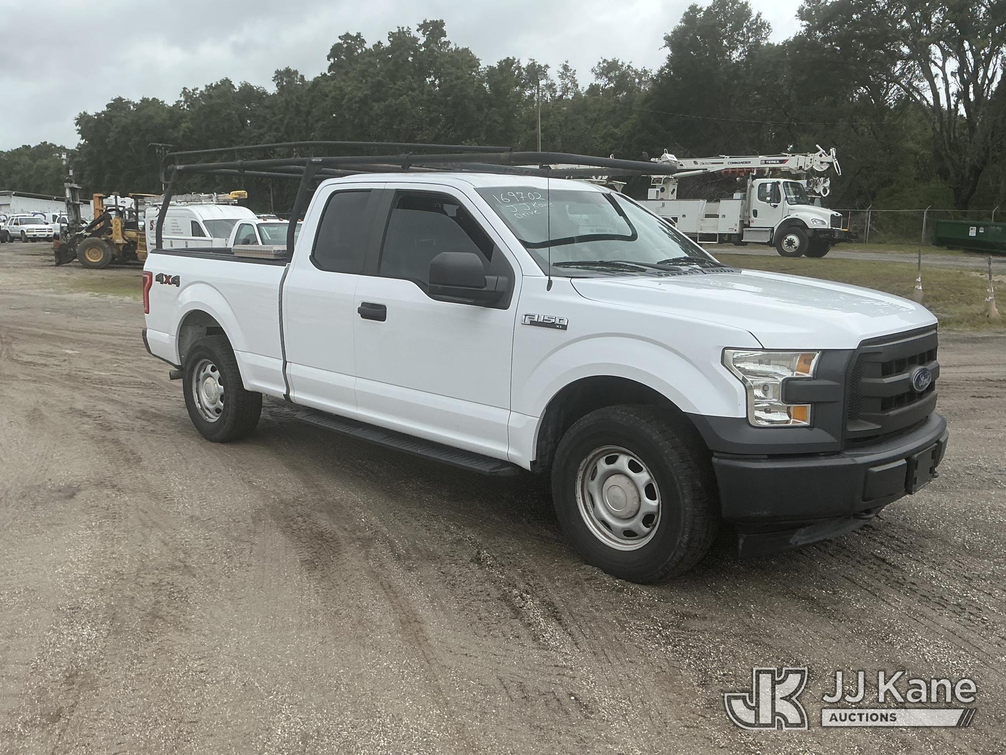 (Tampa, FL) 2017 Ford F150 4x4 Extended-Cab Pickup Truck Hillsborough County BOCC Unit)(Runs & Moves