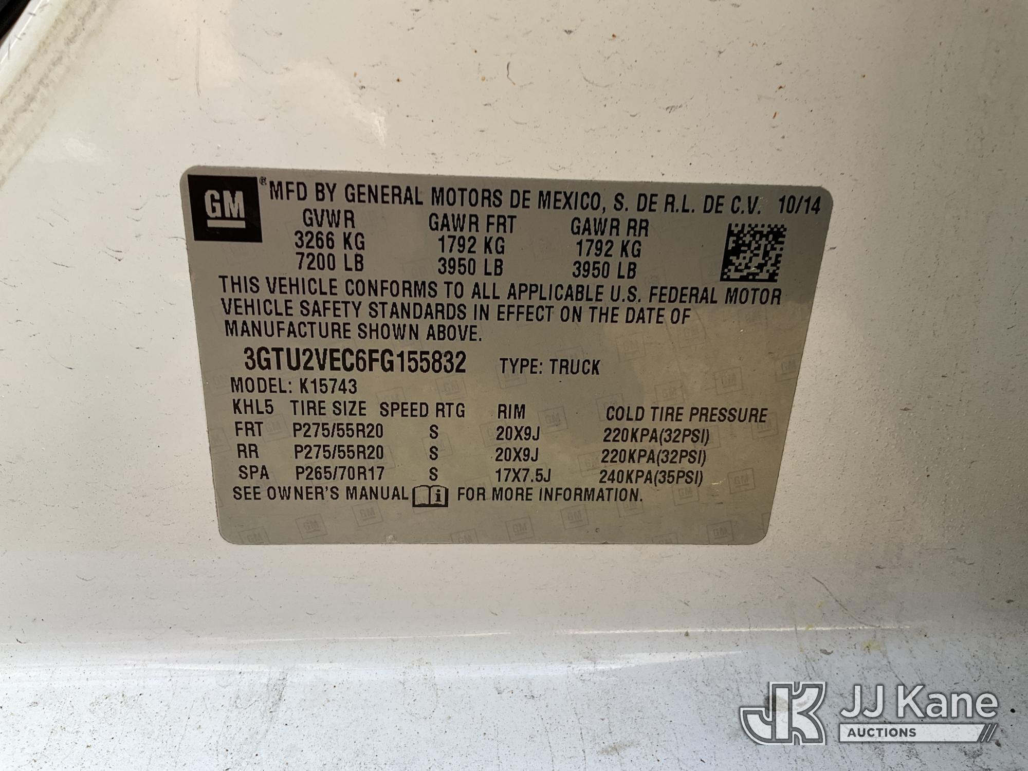 (Florence, SC) 2015 GMC Sierra 1500 4x4 Crew-Cab Pickup Truck Not Running Condition Unknown) (Parts
