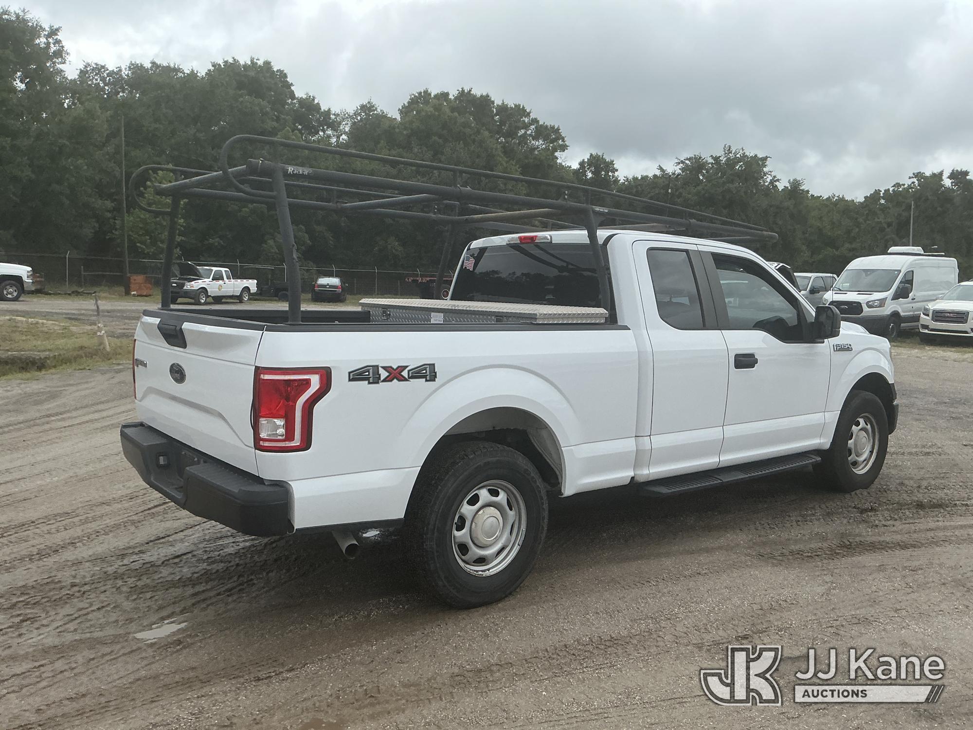 (Tampa, FL) 2017 Ford F150 4x4 Extended-Cab Pickup Truck Hillsborough County BOCC Unit)(Runs & Moves
