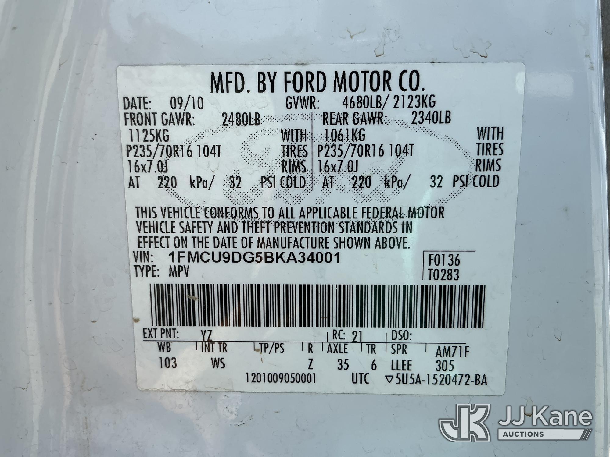 (China Grove, NC) 2011 Ford Escape 4x4 4-Door Sport Utility Vehicle Runs & Moves) (Body/Paint Damage