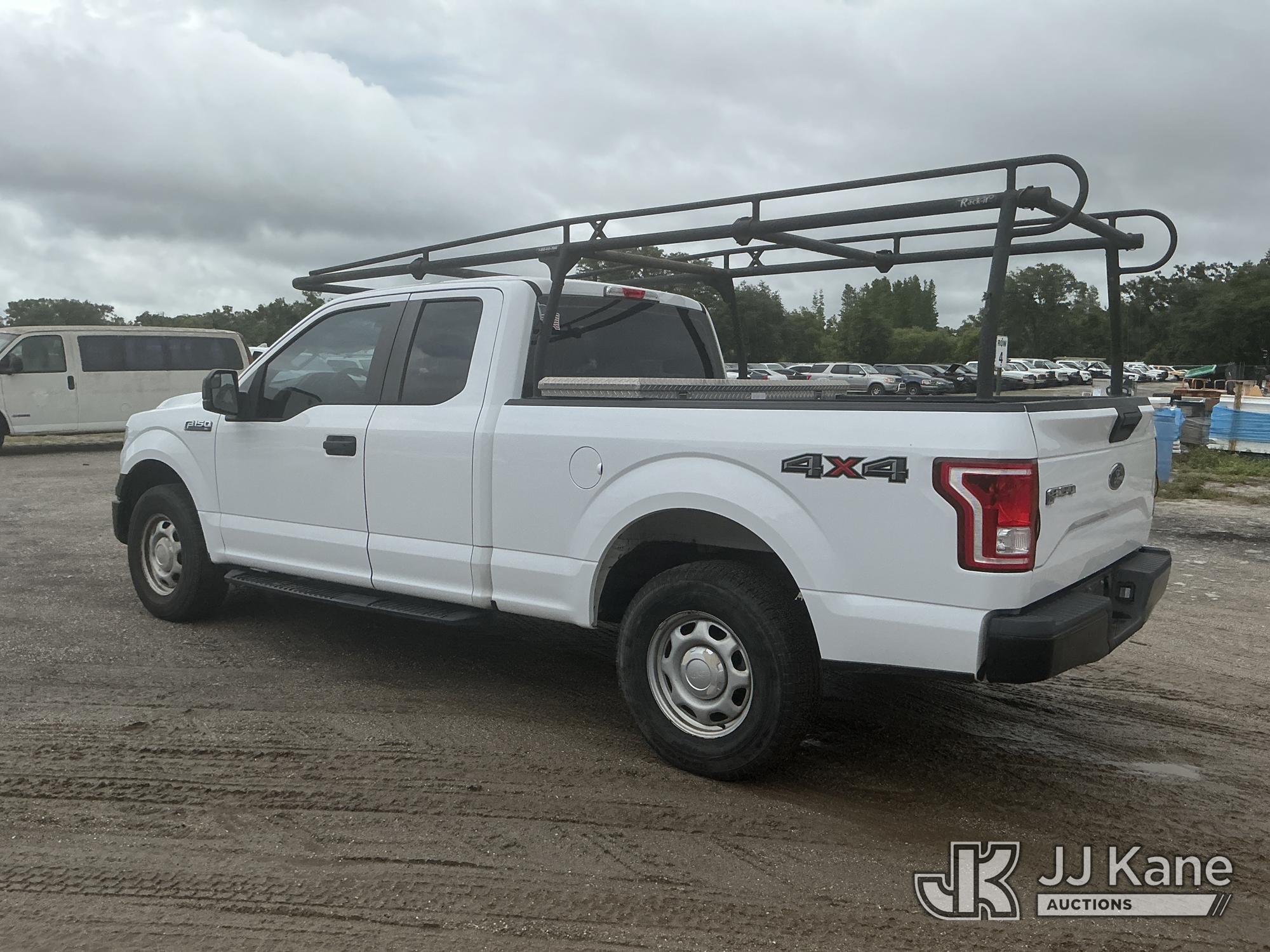(Tampa, FL) 2017 Ford F150 4x4 Extended-Cab Pickup Truck Hillsborough County BOCC Unit)(Runs & Moves