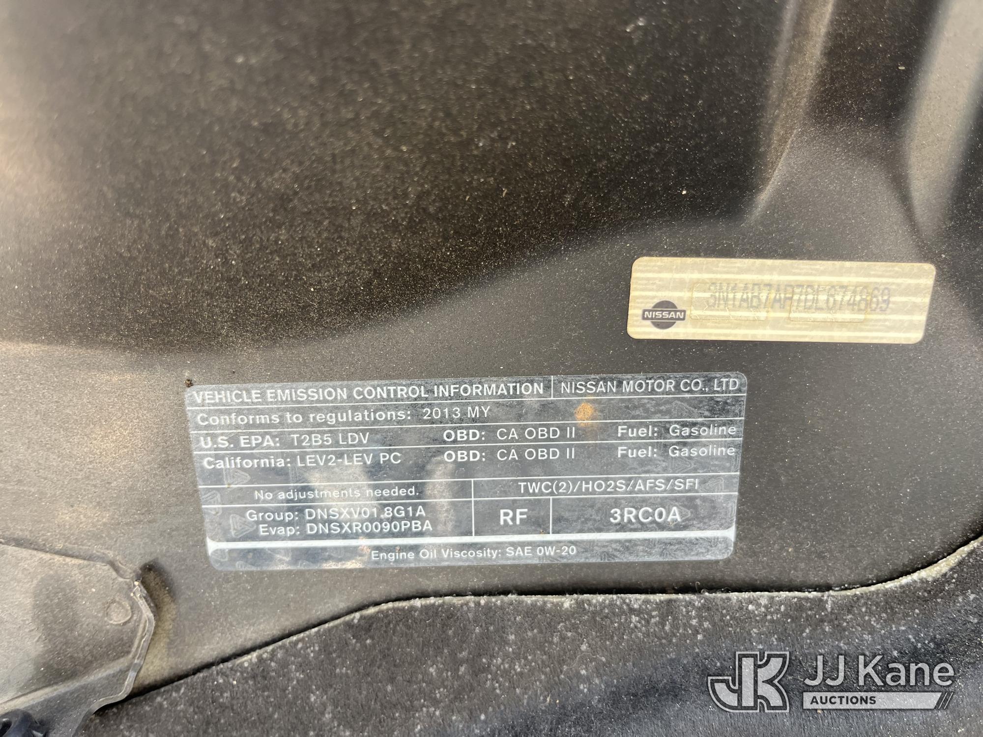 (Tampa, FL) 2013 Nissan Sentra 4-Door Sedan Runs & Moves) (Mold Smell Inside, Body Damage) (FL Resid