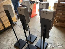 (Kodak, TN) MVP PPE SANISTAND01 Automatic Hand Sanitizer Dispenser w/ Drip Tray, Lot of 5 Working wi