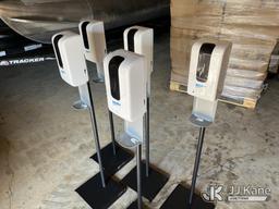 (Kodak, TN) MVP PPE SANISTAND01 Automatic Hand Sanitizer Dispenser w/ Drip Tray, Lot of 5 Working wi