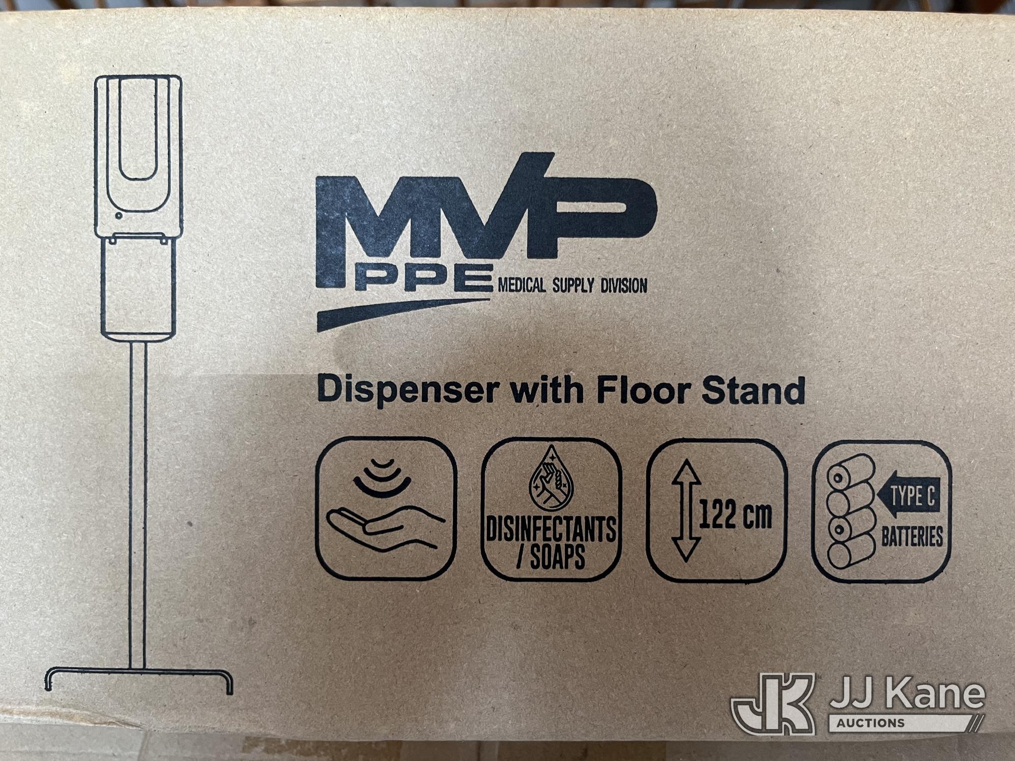 (Kodak, TN) MVP PPE SANISTAND01 Automatic Hand Sanitizer Dispenser w/ Drip Tray, Lot of 5 Working wi