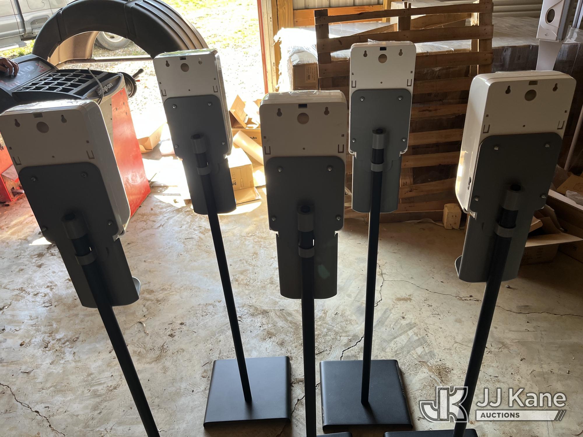 (Kodak, TN) MVP PPE SANISTAND01 Automatic Hand Sanitizer Dispenser w/ Drip Tray, Lot of 5 Working wi
