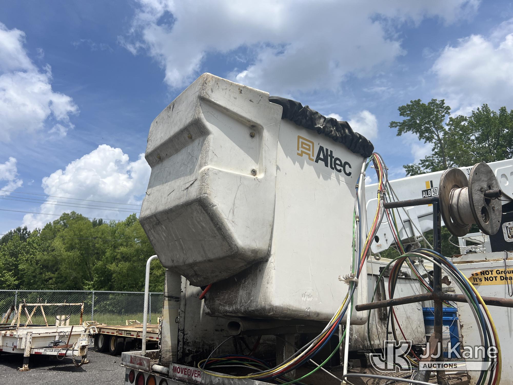 (Albertville, AL) Altec ALB-50M, Telescopic Material Handling Bucket Truck mounted behind cab on 201