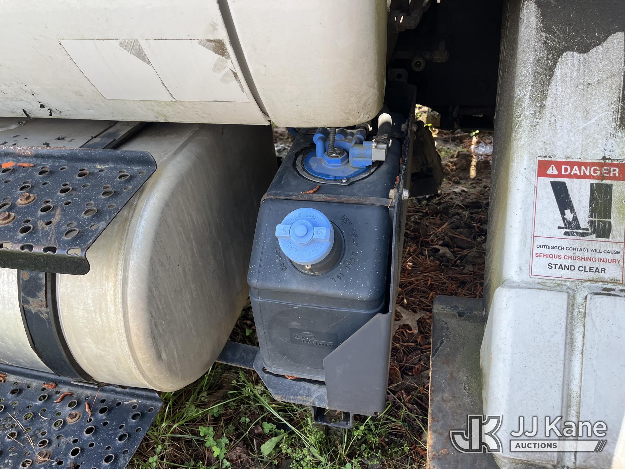 (Wakefield, VA) HiRanger XT55, Over-Center Bucket Truck mounted behind cab on 2013 Ford F750 Chipper