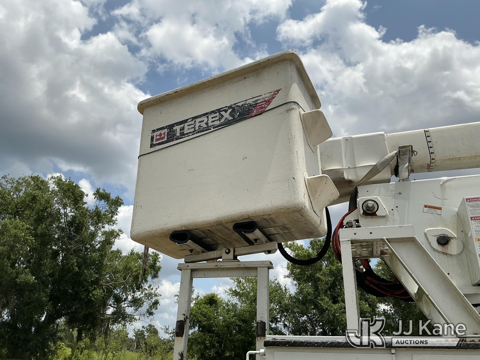 (Tampa, FL) HiRanger TC55-MH, Material Handling Bucket Truck rear mounted on 2019 Freightliner M2 10