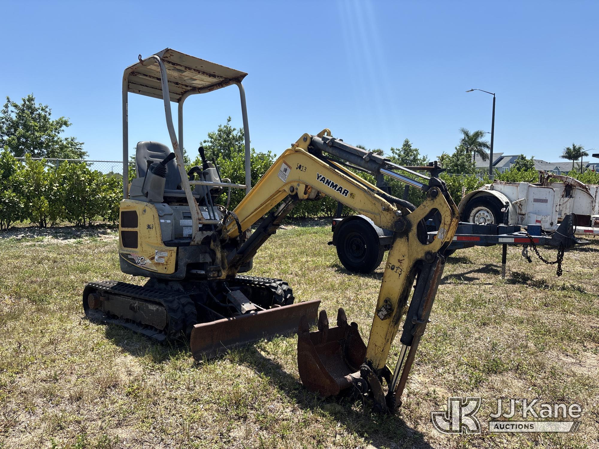 (Westlake, FL) 2014 Yanmar VI017 Mini Hydraulic Excavator Not Running, Condition Unknown) (Body & Pa